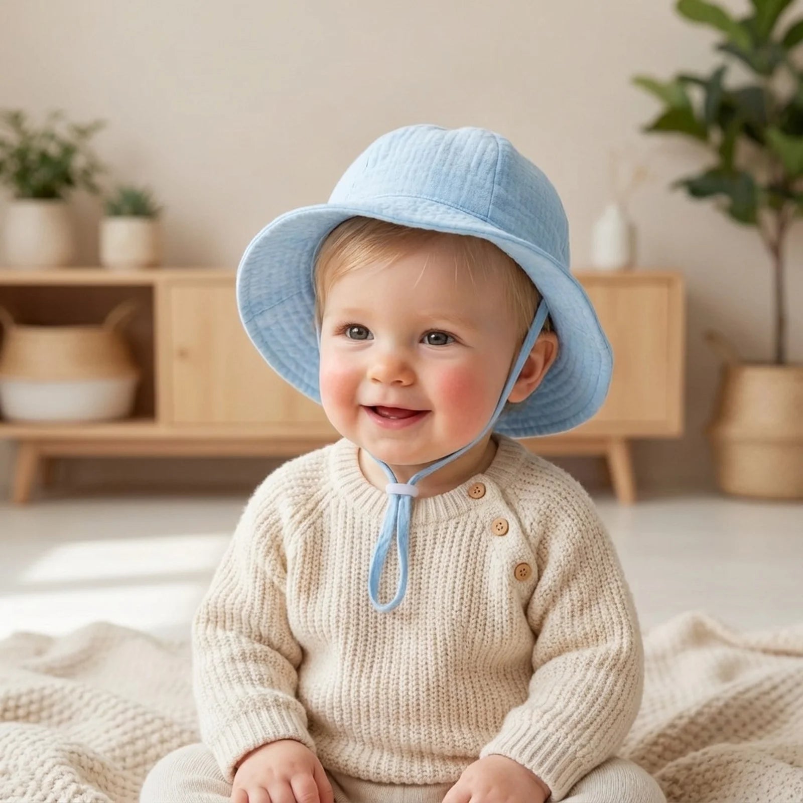Kids’ Foldable Wide-Brim Sun Hat