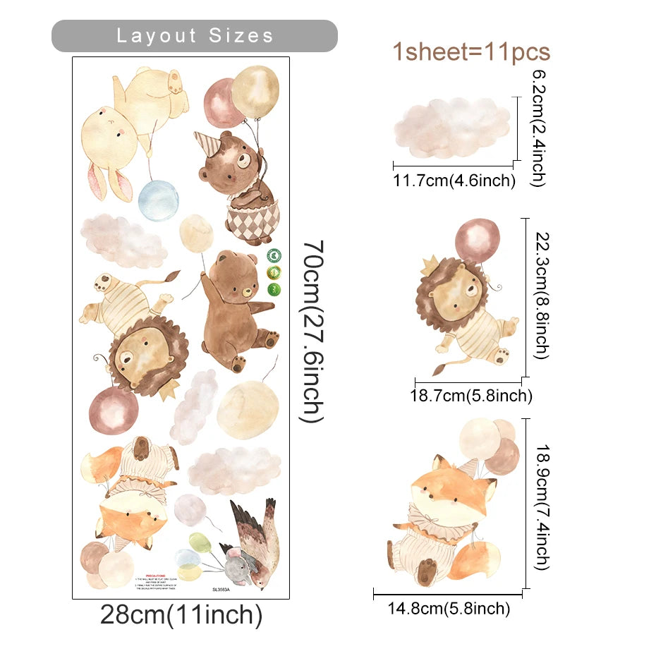 Nursery Animal Wall Decal