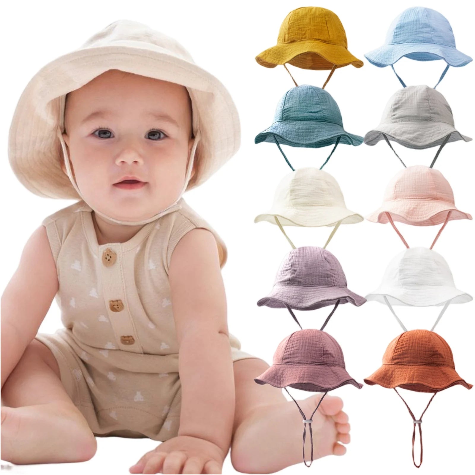 Kids’ Foldable Wide-Brim Sun Hat
