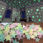 Glow-in-the-Dark Star Wall Stickers (100-Piece)